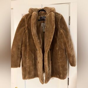 J. Crew faux fur Peacoat